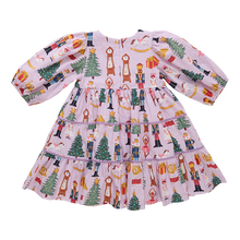 Load image into Gallery viewer, Pink Chicken Lavender Nutcracker Peachy Dress
