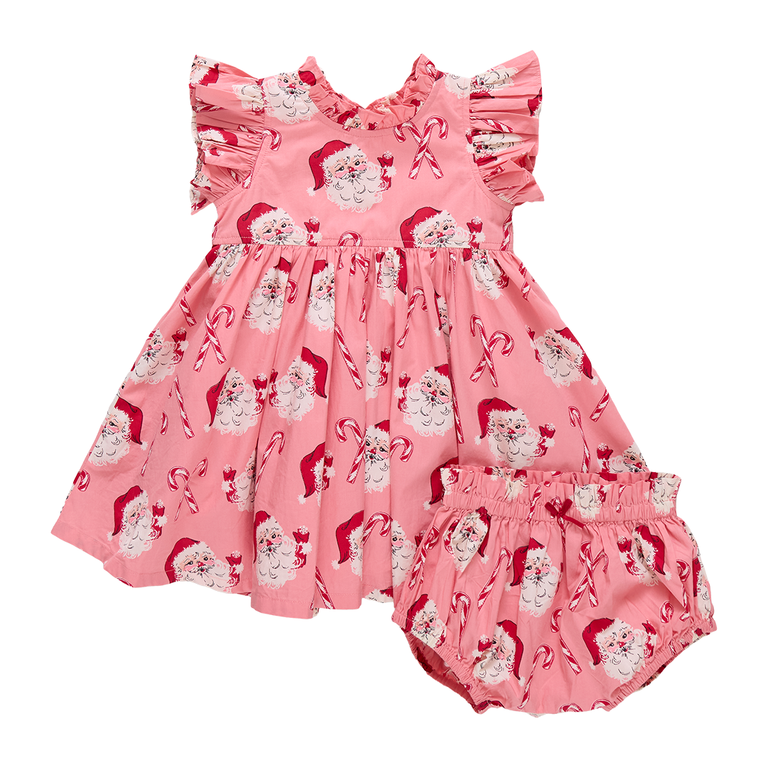 Pink Chicken Pink Candy Cane Santa Jennifer Dress Set – Ella Blu Boutique