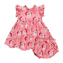 Load image into Gallery viewer, Pink Chicken Pink Candy Cane Santa Jennifer Dress Set
