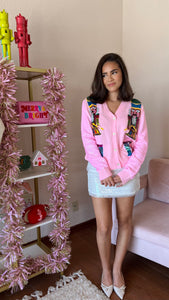 Queen of Sparkles Pink Nutcracker Cardigan