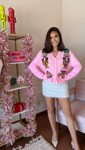 Queen of Sparkles Pink Nutcracker Cardigan