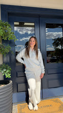 Load image into Gallery viewer, Varley Sally Half Zip Sweat &amp; The Wide Leg Pant- Ivory Marl
