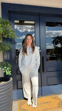 Load image into Gallery viewer, Varley Sally Half Zip Sweat &amp; The Wide Leg Pant- Ivory Marl
