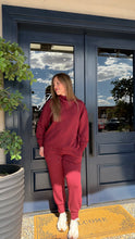 Load image into Gallery viewer, Varley Betsy Sweat &amp; The Slim Cuff Pant Set- New Maroon
