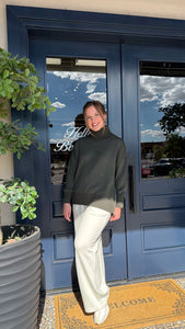 Varley Barker High Neck Sweat- Olive Marl