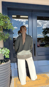 Varley Barker High Neck Sweat- Olive Marl