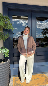 Varley Eleanor Patch Pocket Fleece- Chanterelle