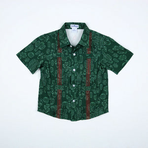 BlueQuail Feliz Navidad Short Sleeve Guayabera