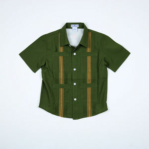 BlueQuail Post Oak & Blaze Short Sleeve Guayabera