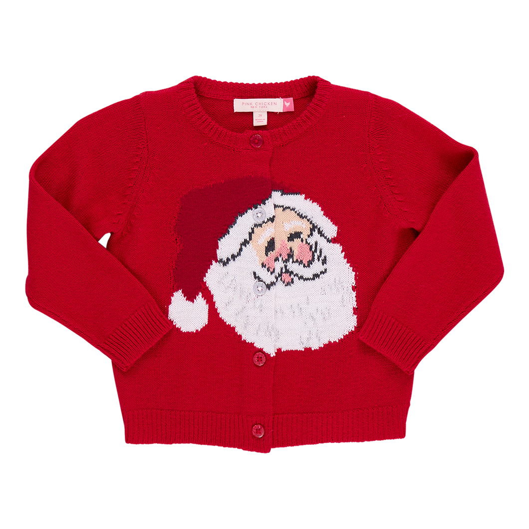 Pink Chicken Red Santa Maude Sweater