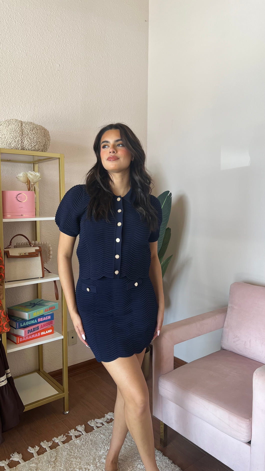 ASTR The Label Perrine Skirt- Navy