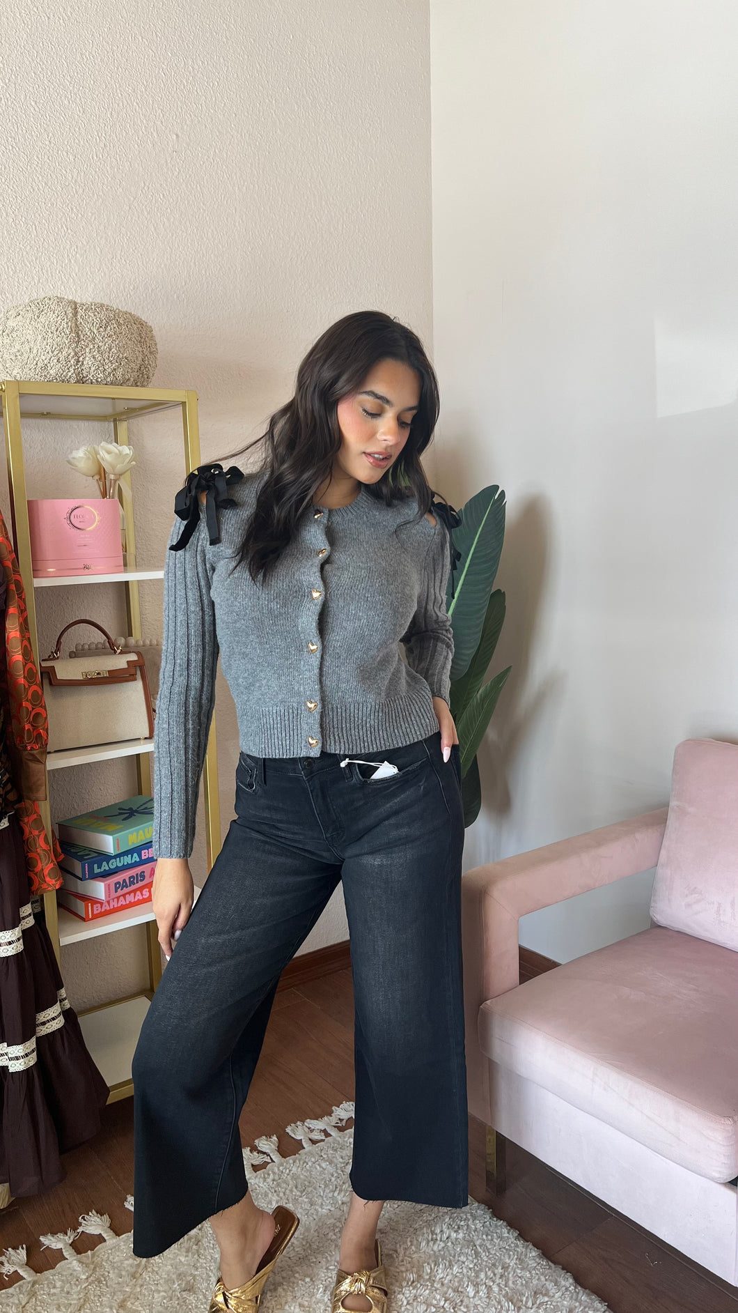 ASTR The Label Melvie Sweater- Grey