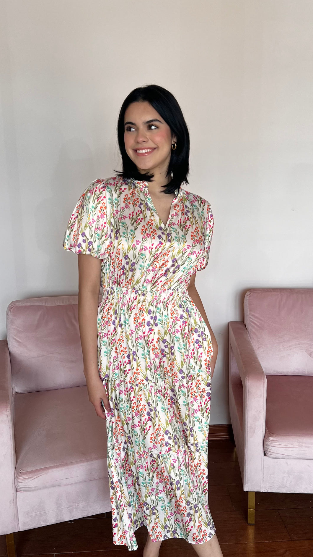 Pastel Florals Maxi Dress