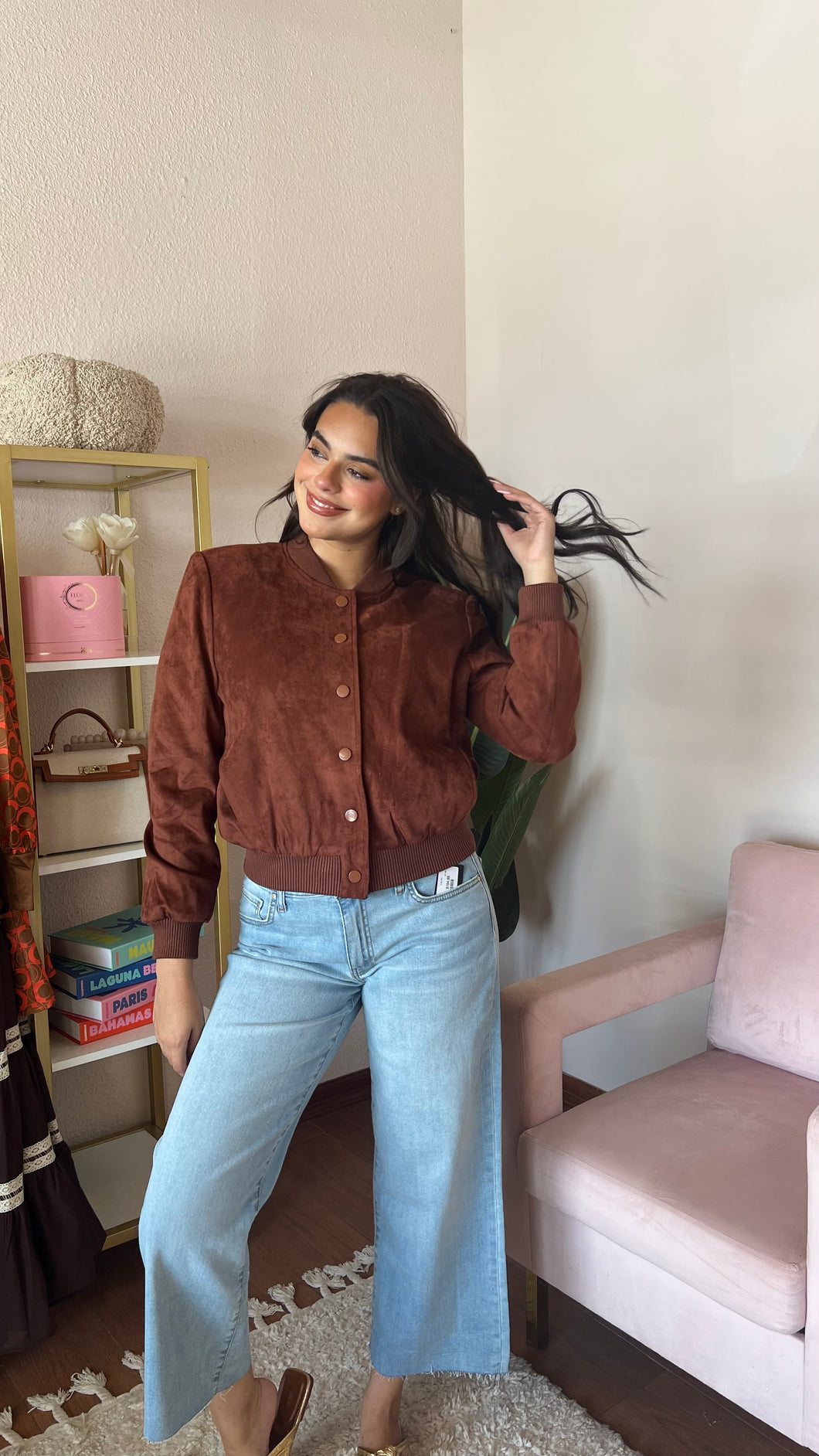 ASTR The Label Olenna Jacket- Rust Brown