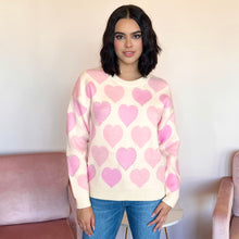 Load image into Gallery viewer, Fall In Love Pink Sweater
