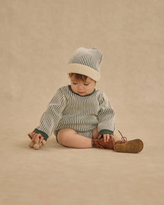 Rylee + Cru Haywood Romper- Green Stripe