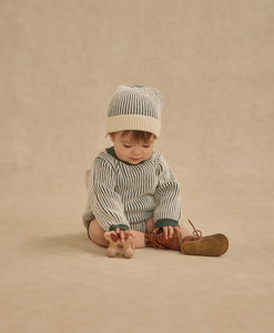 Rylee + Cru Haywood Romper- Green Stripe