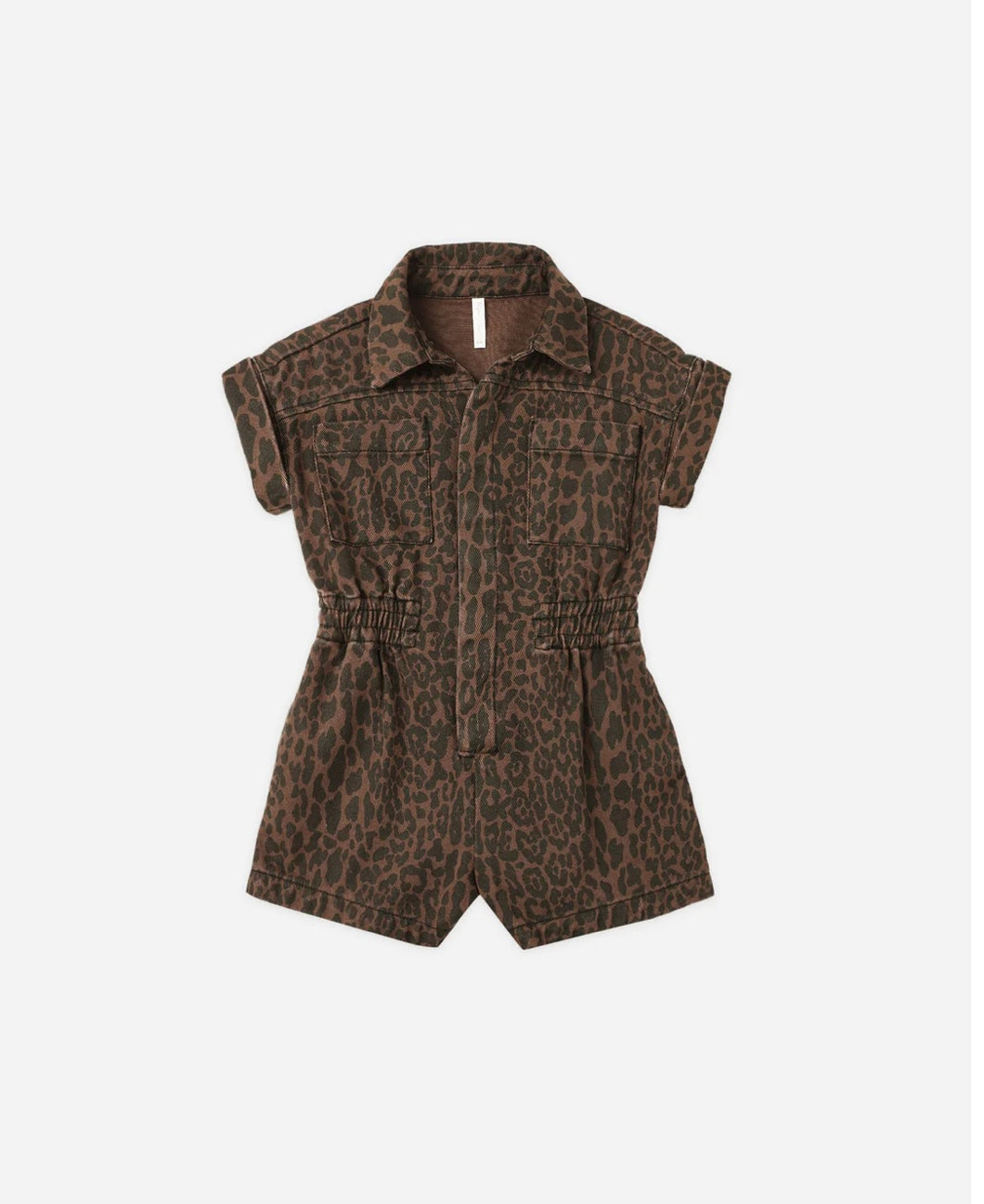 Rylee + Cru Utility Romper- Leopard