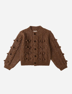 Rylee + Cru Bobble Cardigan- Brown