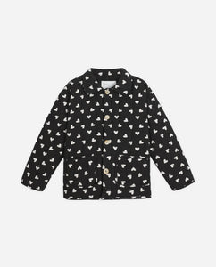 Rylee + Cru Quilted Coat- Hearts