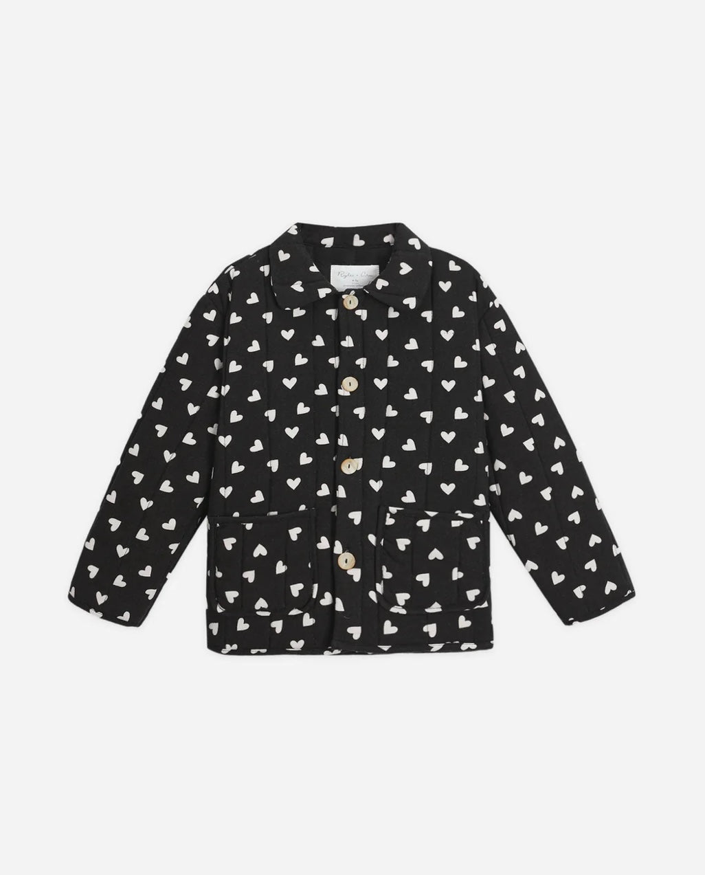 Rylee + Cru Quilted Coat- Hearts