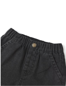 Rylee + Cru Baggy Pant- Washed Black