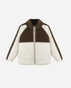 Rylee + Cru Sherpa Trails Jacket- Brown Color Block