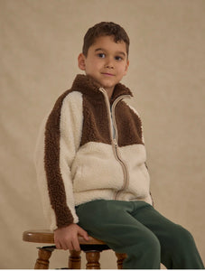 Rylee + Cru Sherpa Trails Jacket- Brown Color Block