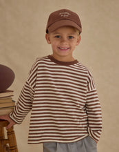 Load image into Gallery viewer, Rylee + Cru Camden Long Sleeve Tee- Brown Stripe
