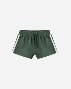 Rylee + Cru Raglan Crop Tee and Green Track Shorts- Racquet Club