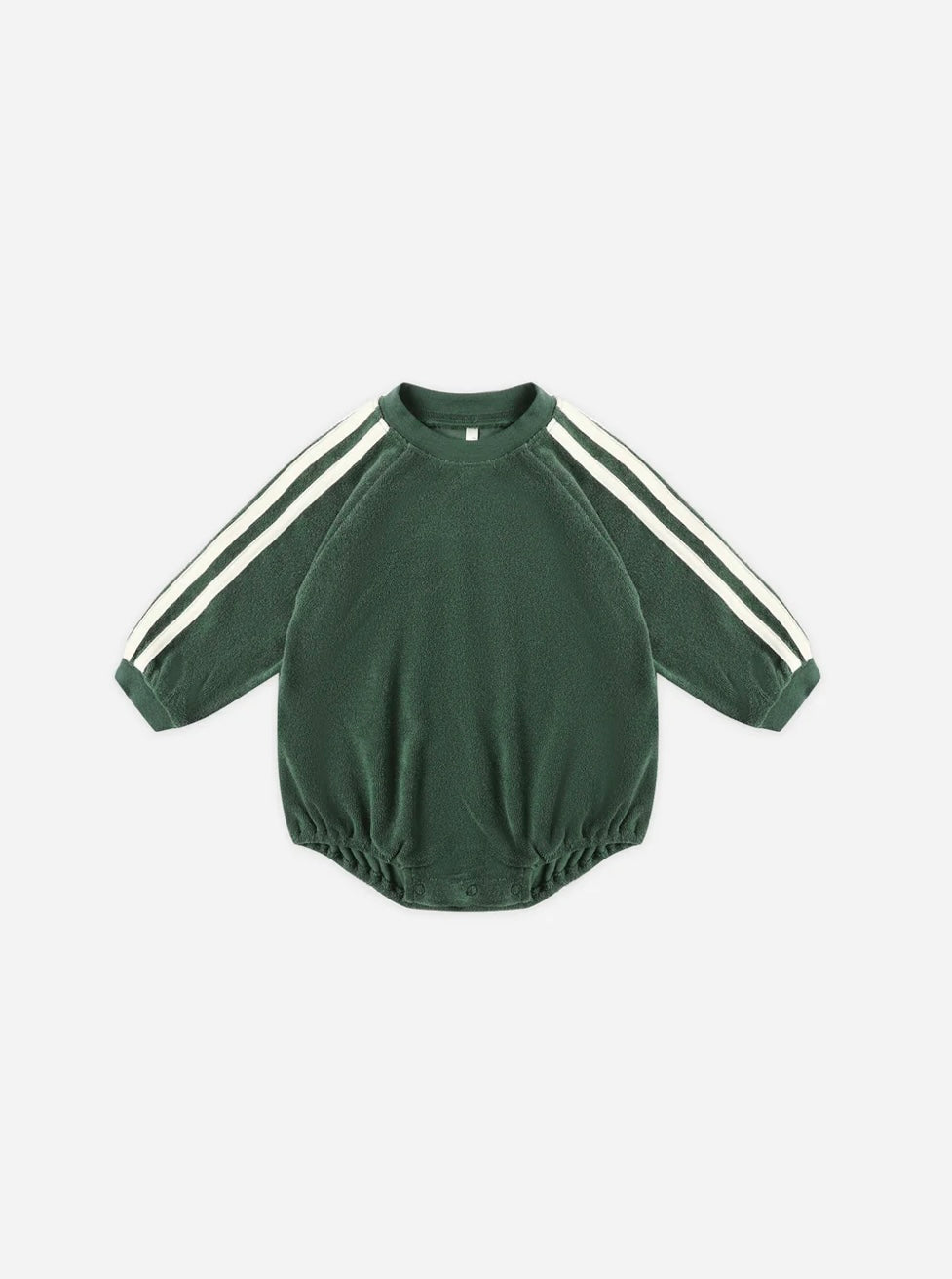 Rylee + Cru Crewneck Romper- Green