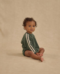 Rylee + Cru Crewneck Romper- Green