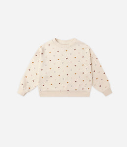 Rylee + Cru Boxy Pullover and Track Shorts set- Hearts