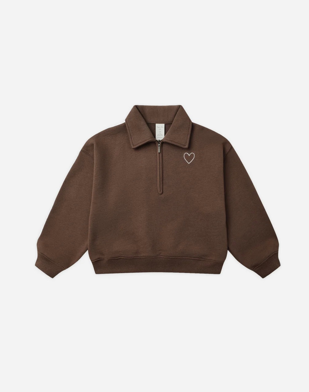 Rylee + Cru Quarter Zip Sweatshirt and Jogger Set- Brown