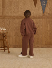 Load image into Gallery viewer, Rylee + Cru Quarter Zip Sweatshirt and Jogger Set- Brown
