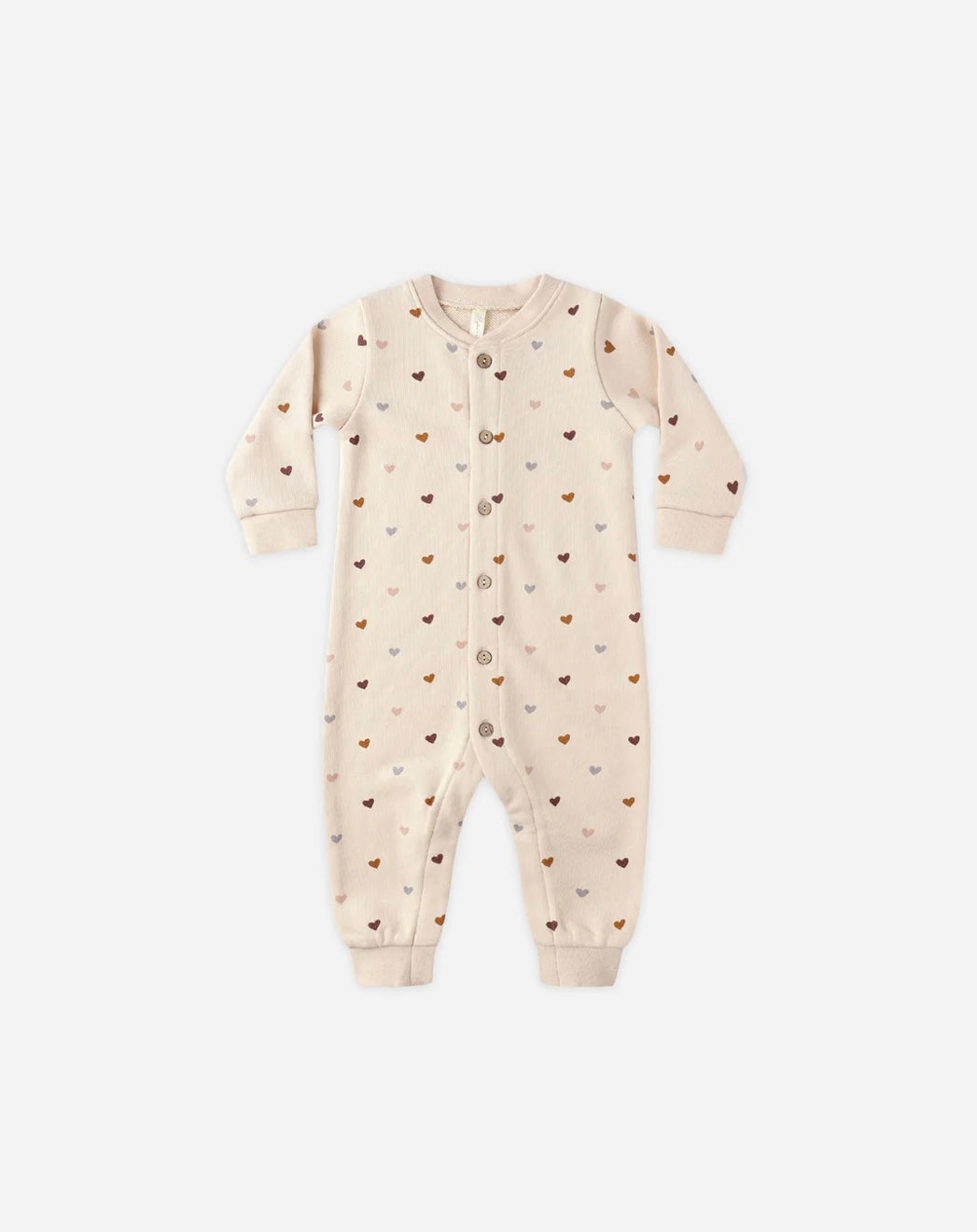Rylee + Cru Button Down Jumpsuit- Hearts