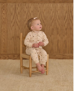 Rylee + Cru Button Down Jumpsuit- Hearts