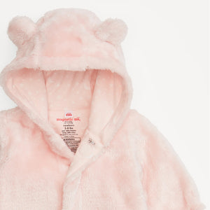 Magnetic Me Minky Bear Footie- Pink Blossom
