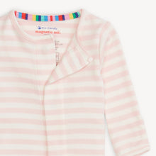 Load image into Gallery viewer, Magnetic Me Organic Cotton Footie- Pink Stripe
