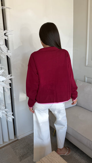 BURGUNDY SWEATER