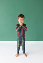 Load image into Gallery viewer, Posh Peanut Tartan Plaid Long Sleeve Pajamas
