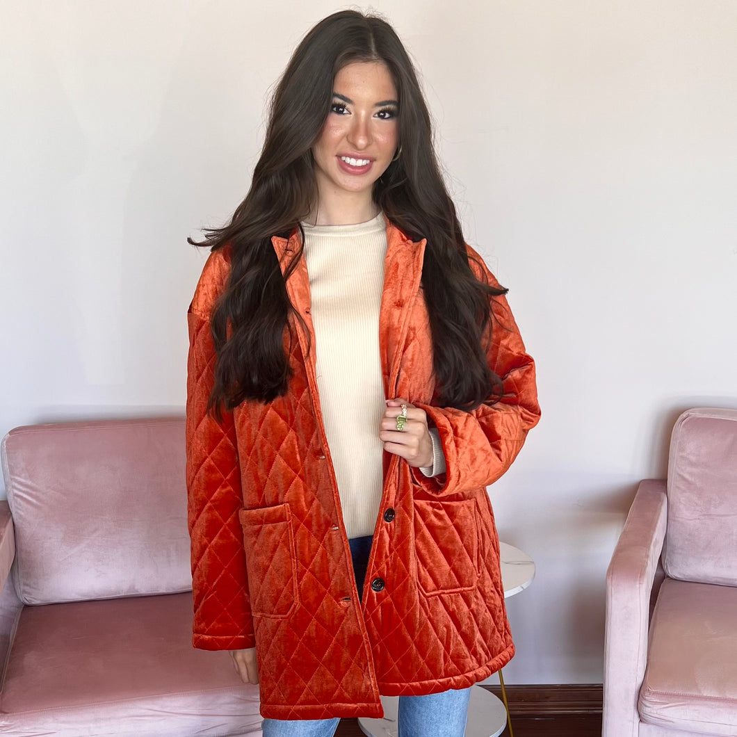 FRNCH Laia Orange Coat