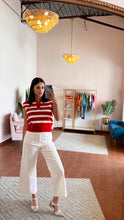 Load image into Gallery viewer, Red, White and Chic Knit Top
