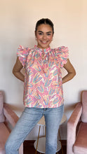 Load image into Gallery viewer, Swing Into Spring Short Sleeve Blouse- Light Pink

