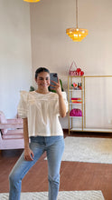 Load image into Gallery viewer, Simply Spring Short Sleeve Blouse- White
