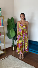 Load image into Gallery viewer, ASTR The Label Blythe Floral Plisse Midi Dress- Green Rust Floral
