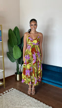 Load image into Gallery viewer, ASTR The Label Blythe Floral Plisse Midi Dress- Green Rust Floral
