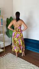 Load image into Gallery viewer, ASTR The Label Blythe Floral Plisse Midi Dress- Green Rust Floral
