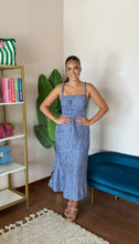 Load image into Gallery viewer, ASTR The Label Neelam Smocked Open Back Dress- Blue
