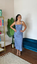 Load image into Gallery viewer, ASTR The Label Neelam Smocked Open Back Dress- Blue
